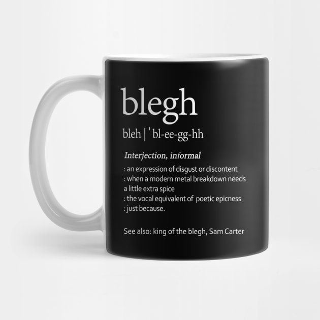 Blegh Definition Metal Music Fan by Gothic Rose Designs